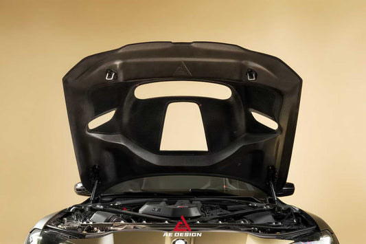 BMW M3CS M3C M3 G80 G81 2021-ON & M4CSL M4CS M4C M4 G82 G83 2021-ON with Aftermarket Parts - ART Vented Transparent Glass V2 Hood Bonnet Dry Pre-preg Carbon Fiber from ArmorExtend