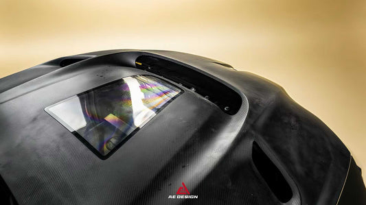 BMW M3CS M3C M3 G80 G81 2021-ON & M4CSL M4CS M4C M4 G82 G83 2021-ON with Aftermarket Parts - ART Vented Transparent Glass V2 Hood Bonnet Dry Pre-preg Carbon Fiber from ArmorExtend