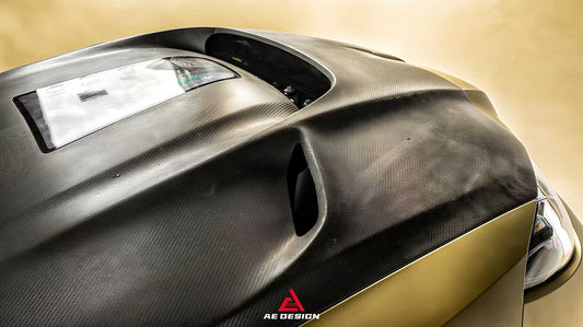 BMW M3CS M3C M3 G80 G81 2021-ON & M4CSL M4CS M4C M4 G82 G83 2021-ON with Aftermarket Parts - ART Vented Transparent Glass V2 Hood Bonnet Dry Pre-preg Carbon Fiber from ArmorExtend