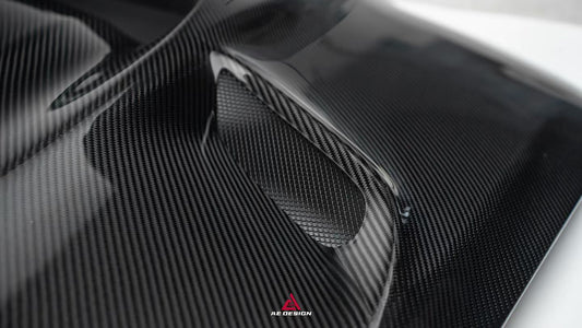 BMW M3CS M3C M3 G80 G81 2021-ON & M4CSL M4CS M4C M4 G82 G83 2021-ON with Aftermarket Parts - ART Vented Transparent Glass V2 Style Hood Bonnet Dry Pre-preg Carbon Fiber from ArmorExtend