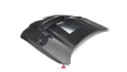 BMW M3CS M3C M3 G80 G81 2021-ON & M4CSL M4CS M4C M4 G82 G83 2021-ON with Aftermarket Parts - ART Vented Transparent Glass V2 Style Hood Bonnet Dry Pre-preg Carbon Fiber from ArmorExtend