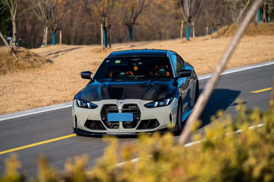 BMW M3CS M3C M3 G80 G81 2021-ON & M4CSL M4CS M4C M4 G82 G83 2021-ON with Aftermarket Parts - ART Vented V3 Style Hood Bonnet Dry Pre-preg Carbon Fiber from ArmorExtend