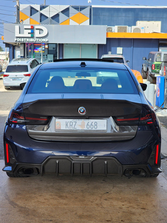 BMW M3 G80 & M4 G82 2021-ON & 3 Series 330i M340i (Fits Both Pre-LCI & LCI) 2019 2020 2021 2022 2023 2024 & 4 Series G22 430i M440i 2020 2021 2022 2023 2024 with Aftermarket Parts - ART Style Trunk Lid Carbon Fiber from ArmorExtend