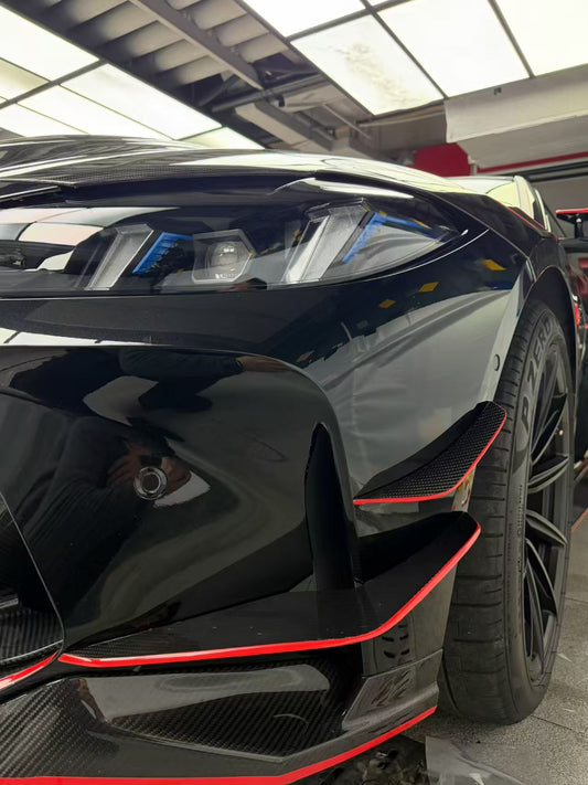 BMW M3 G80 G81 2021-ON & M4 G82 G83 2021-ON with Aftermarket Parts - Venom Sport Series Style Front Canards Dry Pre-preg Carbon Fiber from ArmorExtend