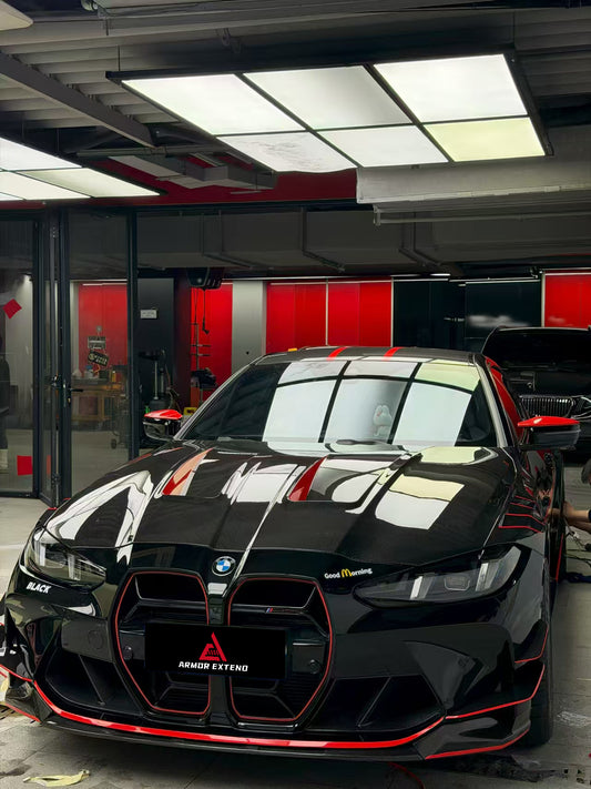 BMW M3 G80 G81 2021-ON & M4 G82 G83 2021-ON with Aftermarket Parts - Venom Sport Series Style Front Canards Dry Pre-preg Carbon Fiber from ArmorExtend