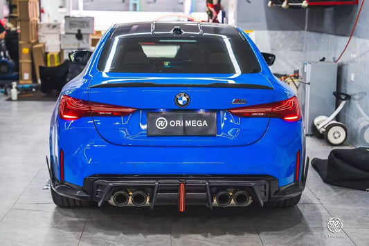 BMW M4 G82 2021 2022 2023 2024 & 4 Series G22 430i M440i 2020 2021 2022 2023 2024 with Aftermarket Parts - ART V2 Style Fiber Rear Wing Carbon Fiber from Pre-preg ArmorExtend