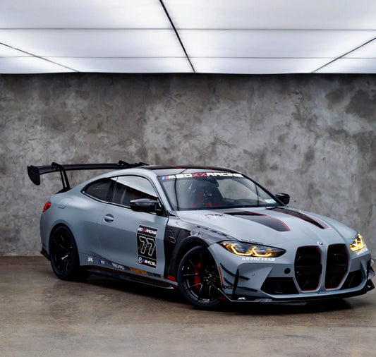 BMW M3 G80 G81 2021 2022 2023 2024 & M4 G82 G83 2021 2022 2023 2024 with Aftermarket Parts - AE V2 Style Front Canards Carbon Fiber from ArmorExtend