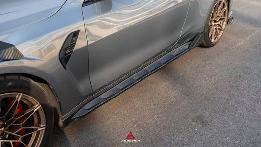 BMW M3 G80 G81 2021 2022 2023 2024 & M4 G82 G83 2021 2022 2023 2024 with Aftermarket Parts - AE Style Front Fenders Pre-preg Carbon Fiber from ArmorExtend