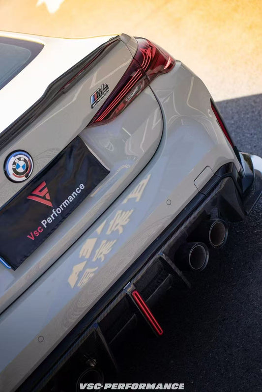 BMW M4 G82 2021 2022 2023 2024 & 4 Series G22 430i M440i 2020 2021 2022 2023 2024 with Aftermarket Parts - ART V2 Style Fiber Rear Wing Carbon Fiber from Pre-preg ArmorExtend