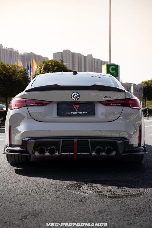 BMW M4 G82 2021 2022 2023 2024 & 4 Series G22 430i M440i 2020 2021 2022 2023 2024 with Aftermarket Parts - ART V2 Style Fiber Rear Wing Carbon Fiber from Pre-preg ArmorExtend