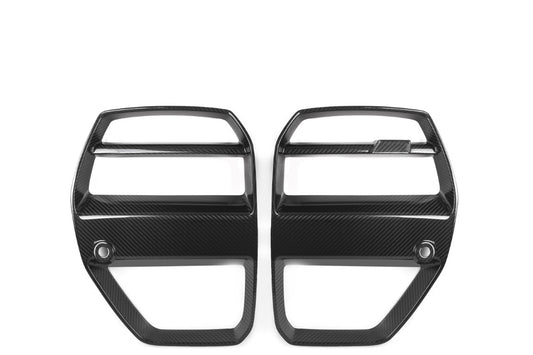 BMW M3 M3C M3CS G80 G81 2021-ON & M4 M4C M4CS G82 G83 2021-ON with Aftermarket Parts - V Style Front Kidney Grill Pre-preg Carbon Fiber from ArmorExtend