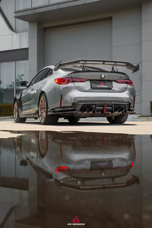 BMW M4 G82 2021-ON & 4 Series G22 430i M440i 2020-ON with Aftermarket Parts - Rear Wing Pre-preg Carbon Fiber from ArmorExtend