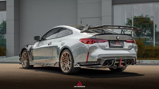 BMW M4 G82 2021-ON & 4 Series G22 430i M440i 2020-ON with Aftermarket Parts - Rear Wing Pre-preg Carbon Fiber from ArmorExtend