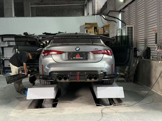 BMW M4 G82 2021-ON & 4 Series G22 430i M440i 2020-ON with Aftermarket Parts - Rear Wing Pre-preg Carbon Fiber from ArmorExtend