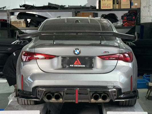 BMW M4 G82 2021-ON & 4 Series G22 430i M440i 2020-ON with Aftermarket Parts - Rear Wing Pre-preg Carbon Fiber from ArmorExtend