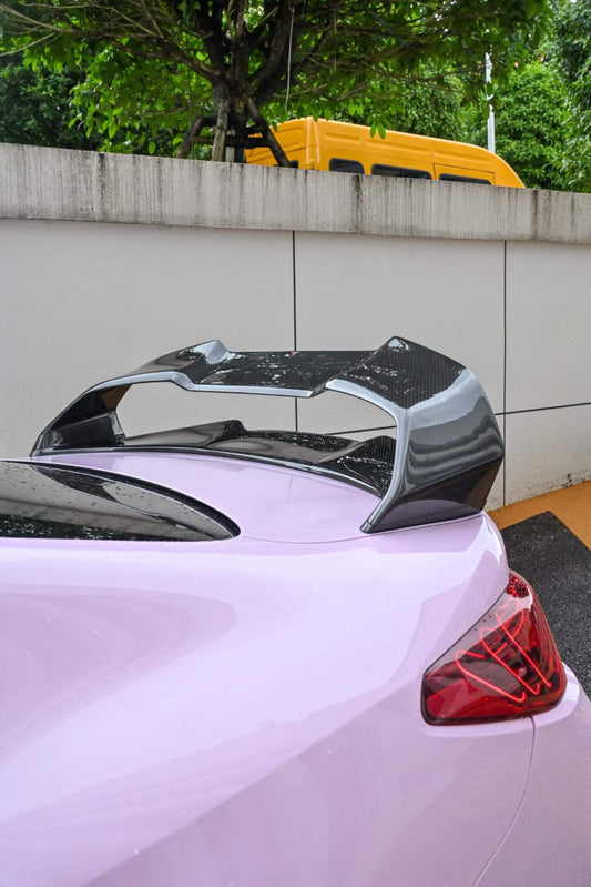BMW M4 G82 2021 2022 2023 2024 & 4 Series G22 430i M440i 2020 2021 2022 2023 2024 with Aftermarket Parts - AE Style Rear Wing Carbon Fiber from ArmorExtend