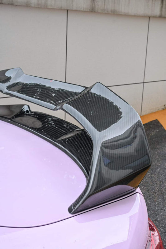 BMW M4 G82 2021 2022 2023 2024 & 4 Series G22 430i M440i 2020 2021 2022 2023 2024 with Aftermarket Parts - AE Style Rear Wing Carbon Fiber from ArmorExtend