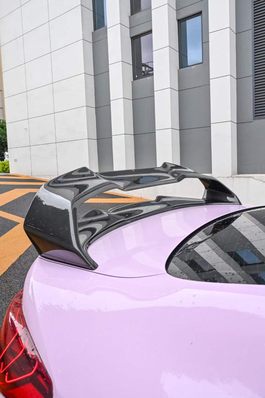 BMW M4 G82 2021 2022 2023 2024 & 4 Series G22 430i M440i 2020 2021 2022 2023 2024 with Aftermarket Parts - AE Style Rear Wing Carbon Fiber from ArmorExtend