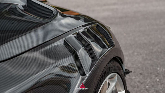 BMW M4 / M4C / M4CS G82 G83 2021-ON with Aftermarket Parts - ART Widebody Front Fenders Dry Pre-preg Carbon Fiber from ArmorExtend