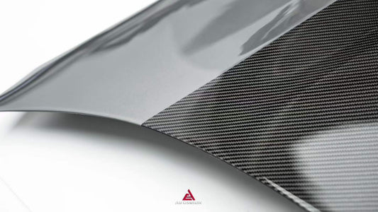 BMW M3CS M3C M3 G80 G81 2021-ON & M4CSL M4CS M4C M4 G82 G83 2021-ON with Aftermarket Parts - ART Vented Transparent Glass V2 Style Hood Bonnet Dry Pre-preg Carbon Fiber from ArmorExtend