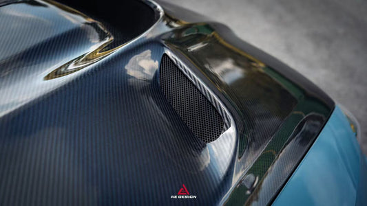 BMW M3CS M3C M3 G80 G81 2021-ON & M4CSL M4CS M4C M4 G82 G83 2021-ON with Aftermarket Parts - ART Vented Transparent Glass V2 Style Hood Bonnet Dry Pre-preg Carbon Fiber from ArmorExtend