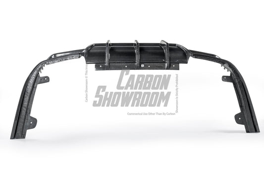 BMW M5/M5C F90 (Fits Both Pre-LCI & LCI) 2018 2019 2020 2021 2022 2023 2024 & 5 Series G30 540i (With M-Package Bumper) M550i (Fits Both Pre-LCI & LCI) 2017 2018 2019 2020 2021 2022 2023 2024 with Aftermarket Parts - AE Rear Diffuser Carbon Fiber from ArmorExtend