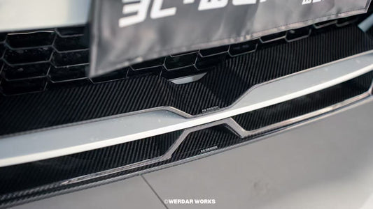 BMW M5 / M5C F90 Pre-LCI 2018 2019 2020 & M5 / M5C F90 LCI 2021 2022 2023 2024 With Aftermarket Parts - AE Lower Lip & Middle Lip Carbon Fiber from ArmorExtend