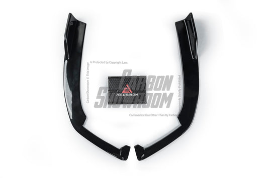 BMW M5/M5C F90 (Fits Both Pre-LCI & LCI) 2018-ON & 5 Series G30 540i M550i (With M-Package Bumper) G30 G31 (Fits Both Pre-LCI & LCI) 2017-ON with Aftermarket Parts - AE Style ABS Rear Diffuser & Rear Canards from ArmorExtend