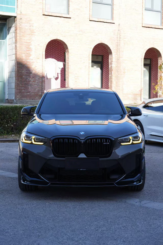 BMW X3M X3MC F97 LCI 2022 2023 2024 & X4M X4MC F98 LCI 2022 2023 2024 with Aftermarket Parts - AE Front Lip Carbon Fiber from ArmorExtend