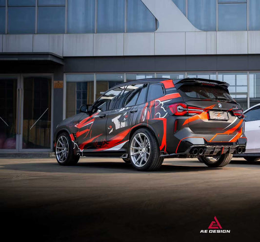 BMW X3 G01 & X4 G02 s/x Drive 30i M40i 2019 2020 2021 2022 2023 2024 & X3M F97 & X4M F98 (Fits Both Pre-LCI & LCI) 2019 2020 2021 2022 2023 2024 with Aftermarket Parts - AE V2 Side Skirts Carbon Fiber from ArmorExtend