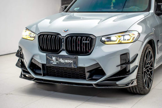 BMW X3M X3MC F97 LCI 2022 2023 2024 & X4M X4MC F98 LCI 2022 2023 2024 2025 with Aftermarket Parts - ART V2 Front Canards Carbon Fiber from ArmorExtend