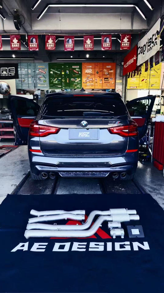 BMW X3M X3MC F97 & X4M X4MC F98 Pre-LCI 2019 2020 2021 with Aftermarket Parts - Midpipe Exhaust Stainless Steel / Titanium from ArmorExtend