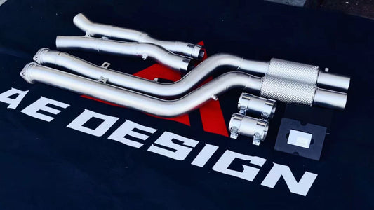 BMW X3M X3MC F97 & X4M X4MC F98 Pre-LCI 2019 2020 2021 with Aftermarket Parts - Midpipe Exhaust Stainless Steel / Titanium from ArmorExtend