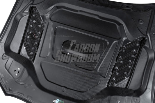 BMW X3 G01 & X3M X3MC F97 (Fits Both Pre-LCI & LCI) 2019 2020 2021 2022 2023 2024 & X4 G02 & X4M X4MC F98 (Fits Both Pre-LCI & LCI) 2019 2020 2021 2022 2023 2024 with Aftermarket Parts - AE Hood Bonnet Carbon Fiber from ArmorExtend