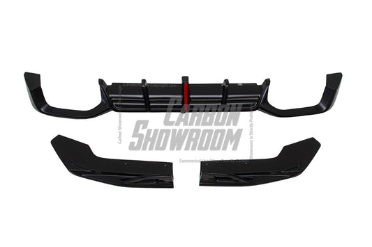 BMW X4M X4MC F98 (Fits Both Pre-LCI & LCI) 2019 2020 2021 2022 2023 2024 with Aftermarket Parts - AE V2 Style Rear Diffuser Carbon Fiber from ArmorExtend
