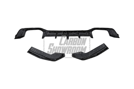 BMW X4M X4MC F98 (Fits Both Pre-LCI & LCI) 2019 2020 2021 2022 2023 2024 with Aftermarket Parts - AE V2 Style Rear Diffuser Carbon Fiber from ArmorExtend