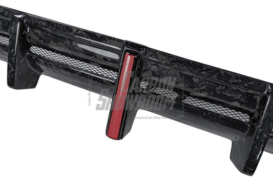BMW X4M X4MC F98 (Fits Both Pre-LCI & LCI) 2019 2020 2021 2022 2023 2024 with Aftermarket Parts - AE V2 Style Rear Diffuser Carbon Fiber from ArmorExtend