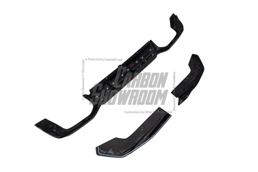 BMW X4M X4MC F98 (Fits Both Pre-LCI & LCI) 2019 2020 2021 2022 2023 2024 with Aftermarket Parts - AE V2 Style Rear Diffuser Carbon Fiber from ArmorExtend