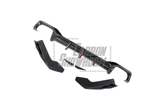 BMW X4 xDrive 30i (with M-Package Bumper) & M40i G02 LCI 2022 2023 2024 with Aftermarket Parts - AE Style Diffuser & Canards Carbon Fiber from ArmorExtend