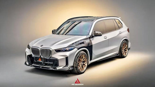 BMW X5 M60i xDrive50e x/sDrive40i G05 (Fits Both Pre-LCI & LCI) 2020-ON & X5M X5MC F95 (Fits Both Pre-LCI & LCI) 2020-ON & X6 M60I xDrive40i G06 (Fits Pre-LCI & LCI) 2020-ON & X6M X6MC F96 (Fits Pre-LCI & LCI) 2020-ON with Aftermarket Parts - AE Design Side Skirts Pre-preg Carbon Fiber from Armorextend