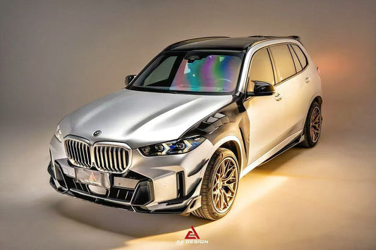 BMW X5 M60i xDrive50e x/sDrive40i G05 (Fits Both Pre-LCI & LCI) 2020-ON & X5M X5MC F95 (Fits Both Pre-LCI & LCI) 2020-ON & X6 M60I xDrive40i G06 (Fits Pre-LCI & LCI) 2020-ON & X6M X6MC F96 (Fits Pre-LCI & LCI) 2020-ON with Aftermarket Parts - AE Design Side Skirts Pre-preg Carbon Fiber from Armorextend