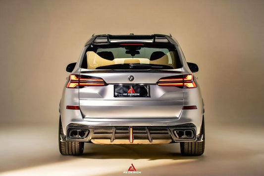 BMW X5 G05 M50i X/S Drive 40i (with M-Package) (Fits Both Pre-LCI & LCI) 2019 2020 2021 2022 2023 2024 with Aftermarket Parts - AE Style Rear Diffuser Carbon Fiber from ArmorExtend