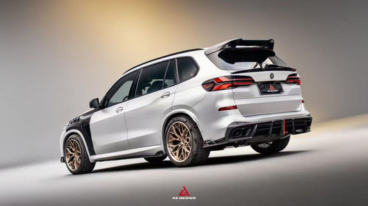 BMW X5 M60i xDrive50e x/sDrive40i G05 (Fits Both Pre-LCI & LCI) 2020-ON & X5M X5MC F95 (Fits Both Pre-LCI & LCI) 2020-ON & X6 M60I xDrive40i G06 (Fits Pre-LCI & LCI) 2020-ON & X6M X6MC F96 (Fits Pre-LCI & LCI) 2020-ON with Aftermarket Parts - AE Design Side Skirts Pre-preg Carbon Fiber from Armorextend
