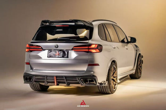 BMW X5 M60i xDrive50e x/sDrive40i G05 (Fits Both Pre-LCI & LCI) 2020-ON & X5M X5MC F95 (Fits Both Pre-LCI & LCI) 2020-ON & X6 M60I xDrive40i G06 (Fits Pre-LCI & LCI) 2020-ON & X6M X6MC F96 (Fits Pre-LCI & LCI) 2020-ON with Aftermarket Parts - AE Design Side Skirts Pre-preg Carbon Fiber from Armorextend