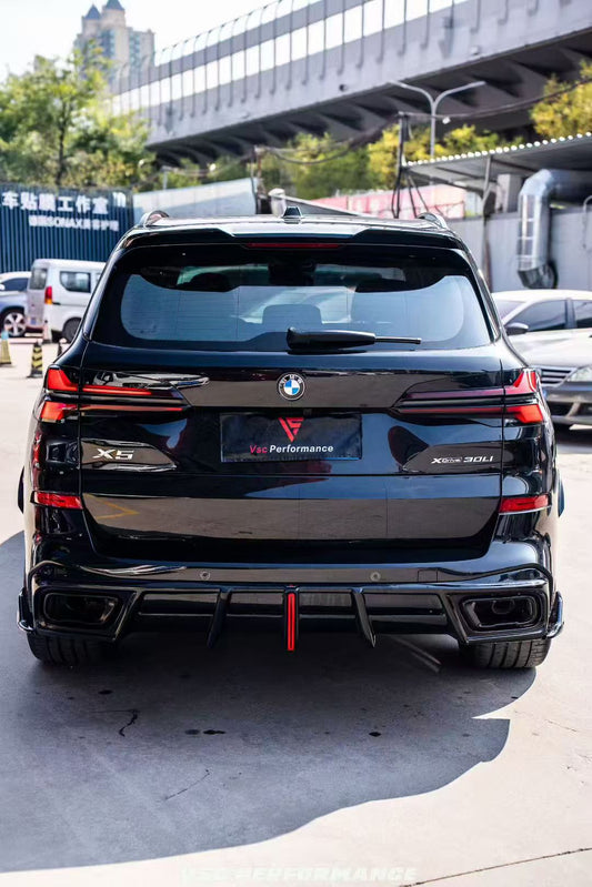 BMW X5 G05 M50i X/S Drive 40i (with M-Package) (Fits Both Pre-LCI & LCI) 2019 2020 2021 2022 2023 2024 with Aftermarket Parts - AE Style Rear Diffuser & Canards PP from ArmorExtend