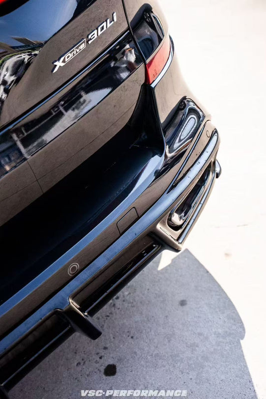 BMW X5 G05 M50i X/S Drive 40i (with M-Package) (Fits Both Pre-LCI & LCI) 2019 2020 2021 2022 2023 2024 with Aftermarket Parts - AE Style Rear Diffuser & Canards PP from ArmorExtend