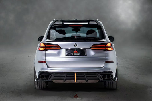 BMW X5 G05 M50i X/S Drive 40i (with M-Package) (Fits Both Pre-LCI & LCI) 2019 2020 2021 2022 2023 2024 with Aftermarket Parts - AE Style Rear Roof Spoiler Carbon Fiber from ArmorExtend