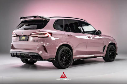 BMW X5M X5MC F95 (Fits Both Pre-LCI & LCI) 2020 2021 2022 2023 2024 & X6M X6MC F96 (Fits Both Pre-LCI & LCI) 2020 2021 2022 2023 2024 with Aftermarket Parts - AE Style Rear Diffuser & Canards Pre-preg Carbon Fiber from ArmorExtend