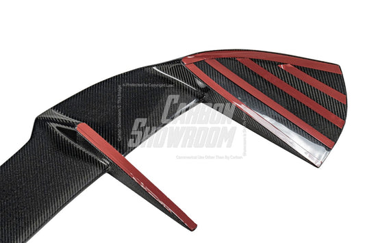 BMW X5M X5MC F95 (Fits Both Pre-LCI & LCI) 2020 2021 2022 2023 2024 with Aftermarket Parts - AE Style Rear Roof Spoiler Carbon Fiber from ArmorExtend