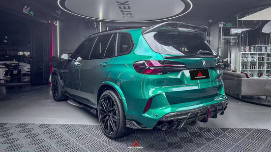 BMW X5M X5MC F95 & X6M X6MC F96 (Fits Both Pre-LCI & LCI) 2020 2021 2022 2023 2024 With Aftermarket Parts - AE V2 Style Rear Diffuser & Canards Pre-preg Carbon Fiber from ArmorExtend